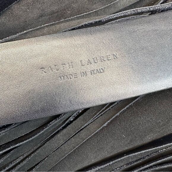 Ralph Lauren Collection Fall 2011 Black Suede Art Deco Inspired Buckle Belt main image 10
